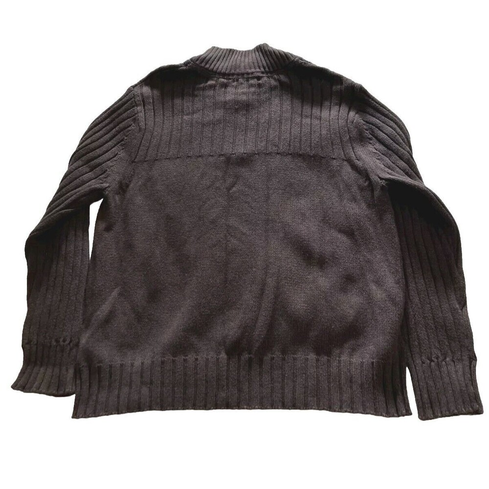 Great Northwest Men's Pullover Sweater Brown Mock Neck 1/4 Zip Ribbed Size XXL - Picture 7 of 10